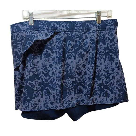 Kari Traa Ane Skort Womens XL Blue Moon Floral Athleisure Hiking Running Outdoor - Picture 2 of 8